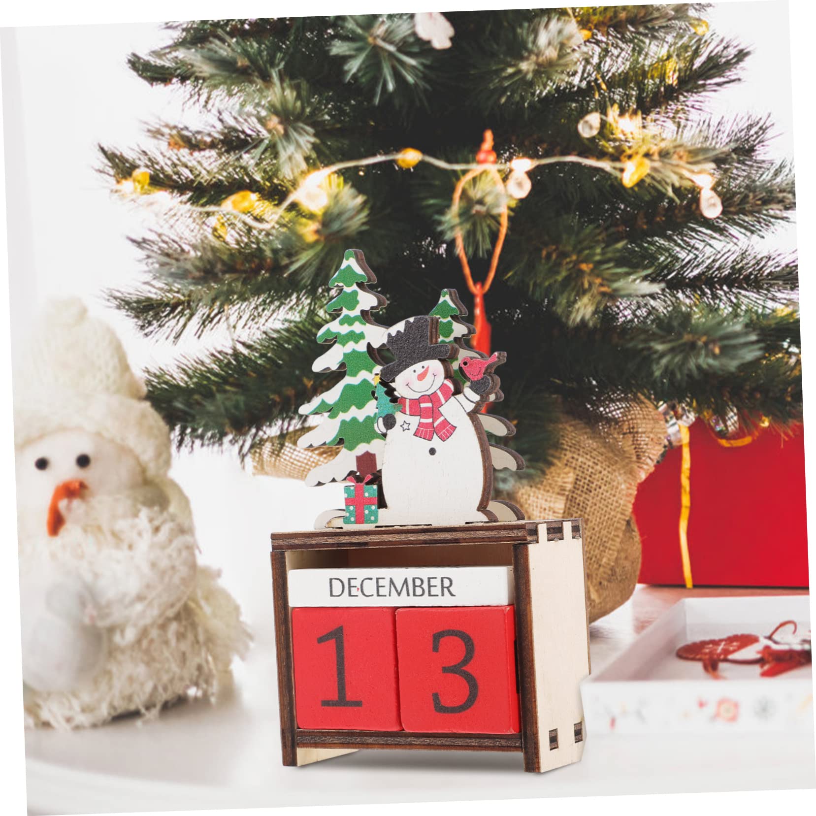 TOPBATHY 5St Weihnachtskalender aus Holz weihnachtskalender schmuck weihnachtskalender dekoration christmas decorations table weihnachtsdeko schreibtisch für kleine