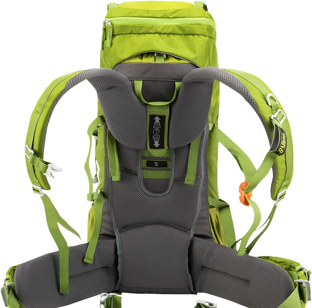 Ubon 60L Internal Frame Hiking Backpack Waterproof Camping Backpack with Rain Cover 60l-green 60L