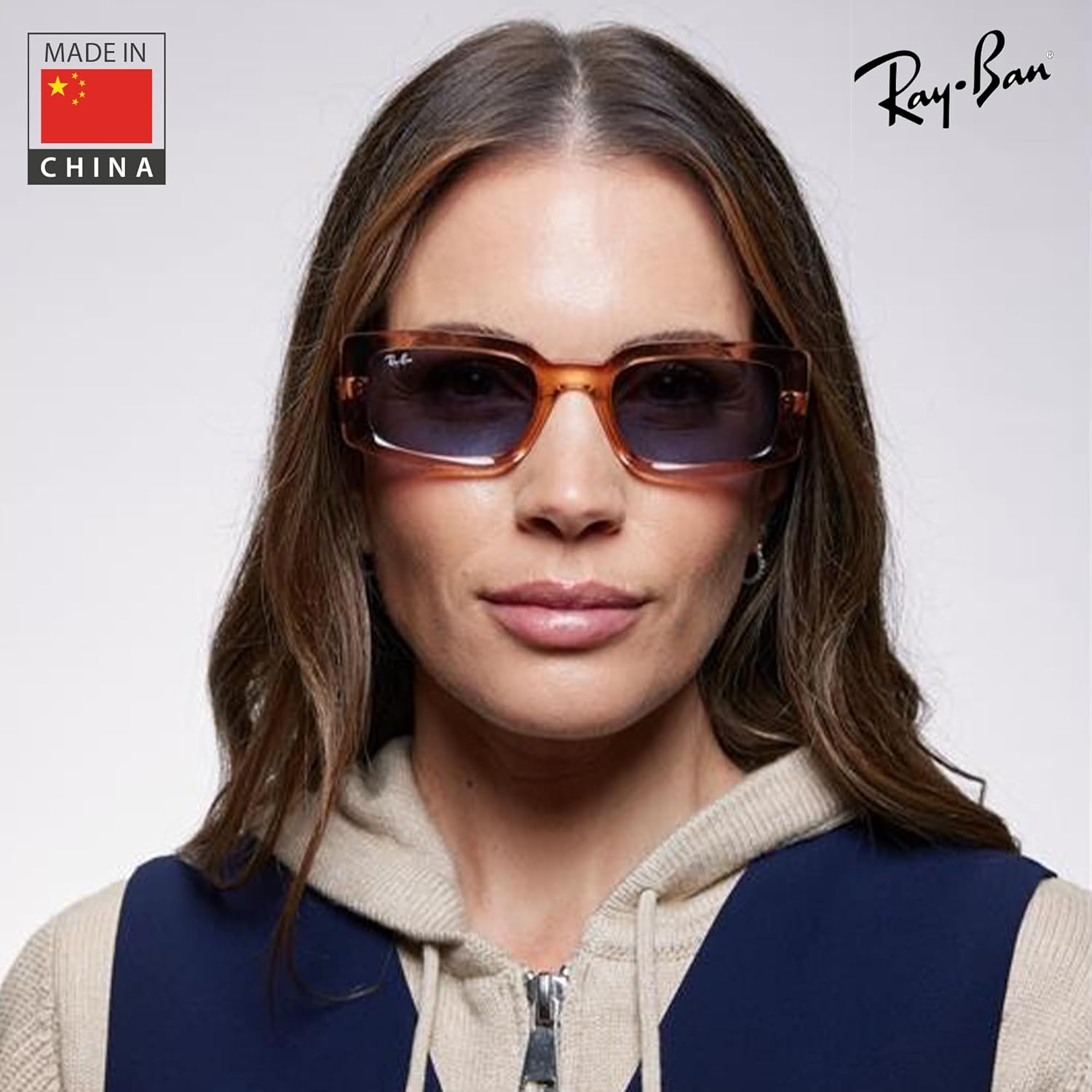 Ray-Ban RB4395 KILIANE BIO-BASED Square-Round Shaped Sunglasses for Men & Women with Official RAYBAN Eyewear Kit - Image 7