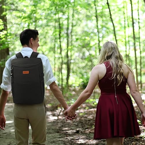 Miniatura 6 de Mochila Enfriadora de Camping para 30 Latas, Mochilas Enfriadoras Suaves Aisladas a Prueba de Fugas Bolsa Enfriadora de Viaje Impermeable Almuerzo
