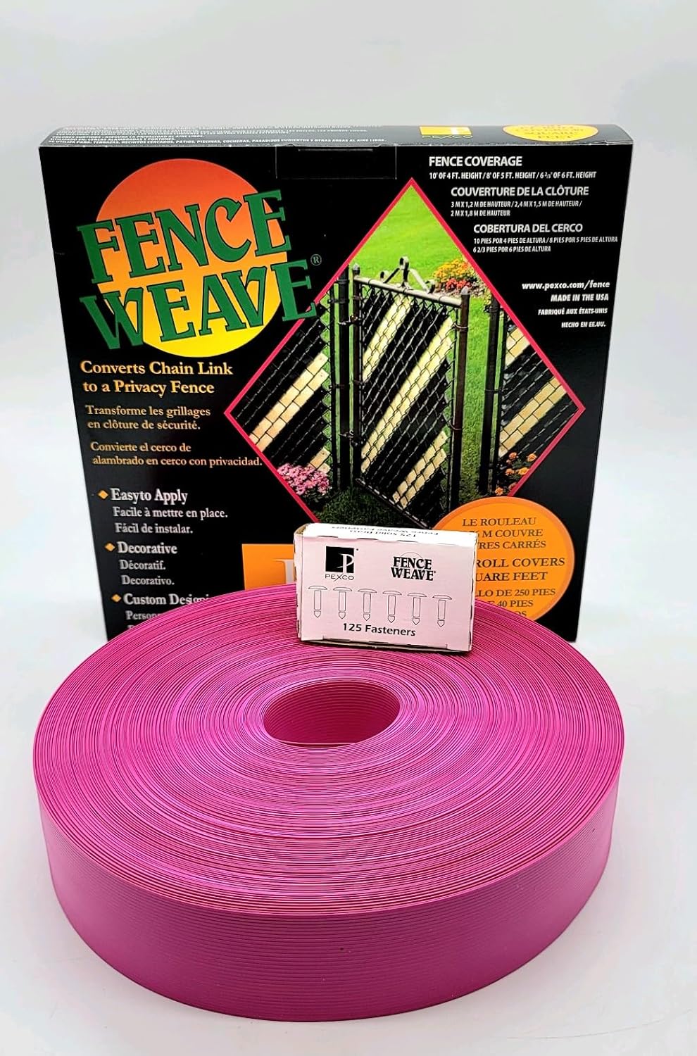 Pexco Brand Fence Weave 250' Roll - Pink - Made in The USA