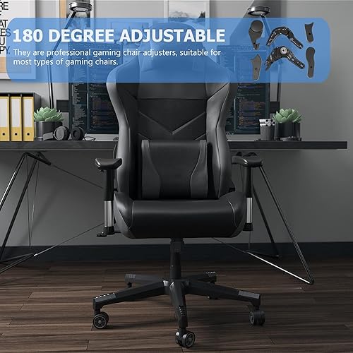 Miniatura 7 de Cabilock Ajustadores de silla de juego elegantes 6 piezas piezas de silla de plástico hierro fácil de instalar accesorios de ajuste para jugadores