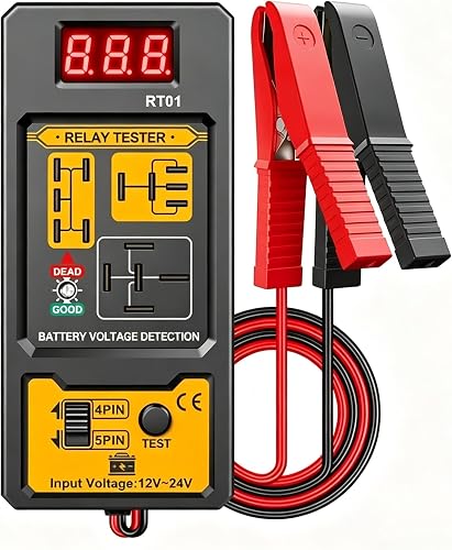 Testeur de relais de voiture 12V/24V avec affichage LCD et rétro 