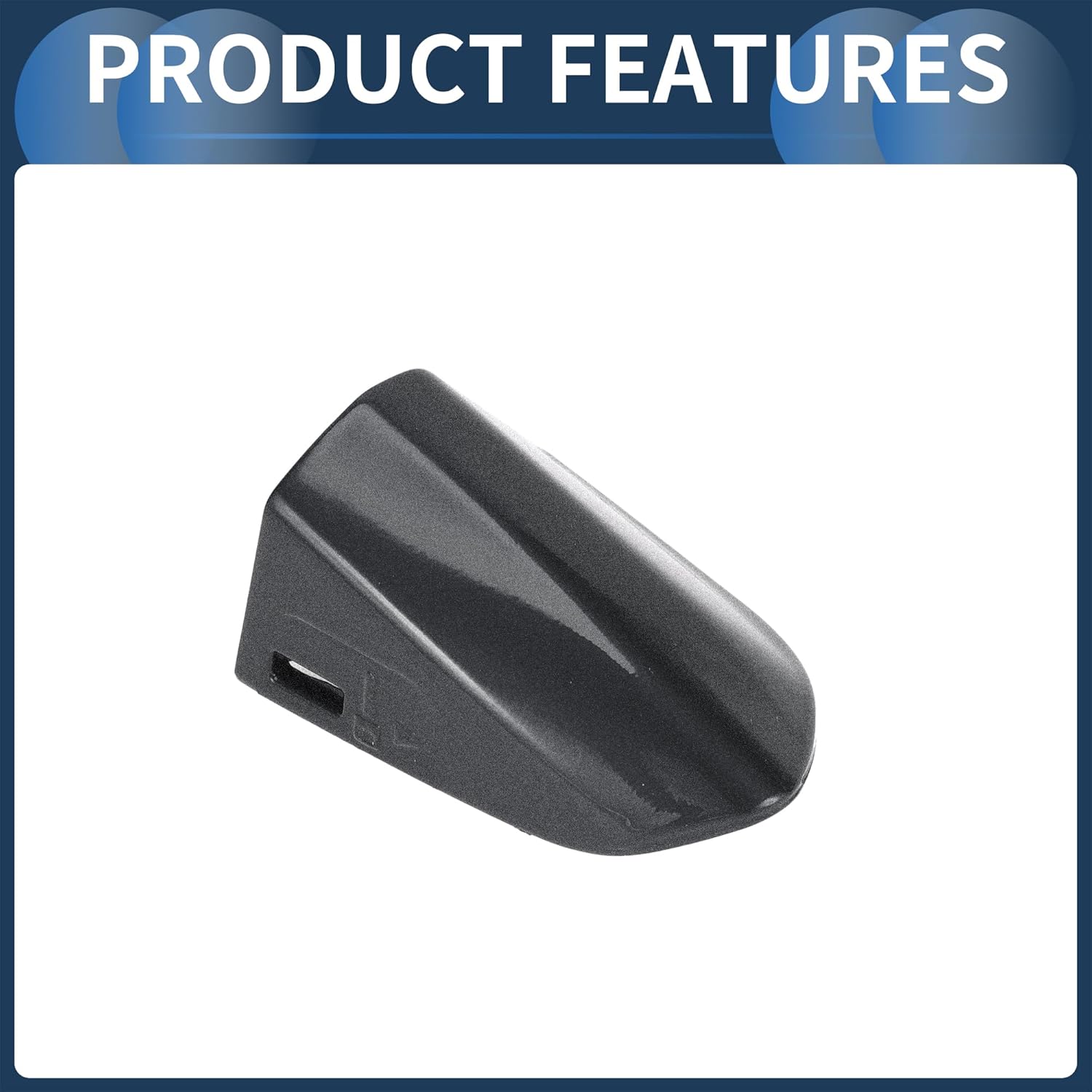 Front Left Door Handle Cover for Ford for Mustang 2015-2020 FR3Z-63218A15-ACPTM/FR3Z-63218A15-AAPTM ABS Gray, 1 Pc
