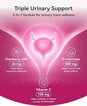 Cranberry Pills, 36 mg Soluble PACs per Serving with D-Mannose