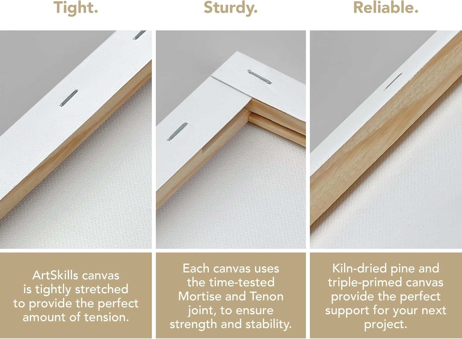 ArtSkills Stretched Canvas for Painting, 16x20 Canvases Painting Supplies for Artists, Blank Canvas Pack, 2-Pack - Image 4