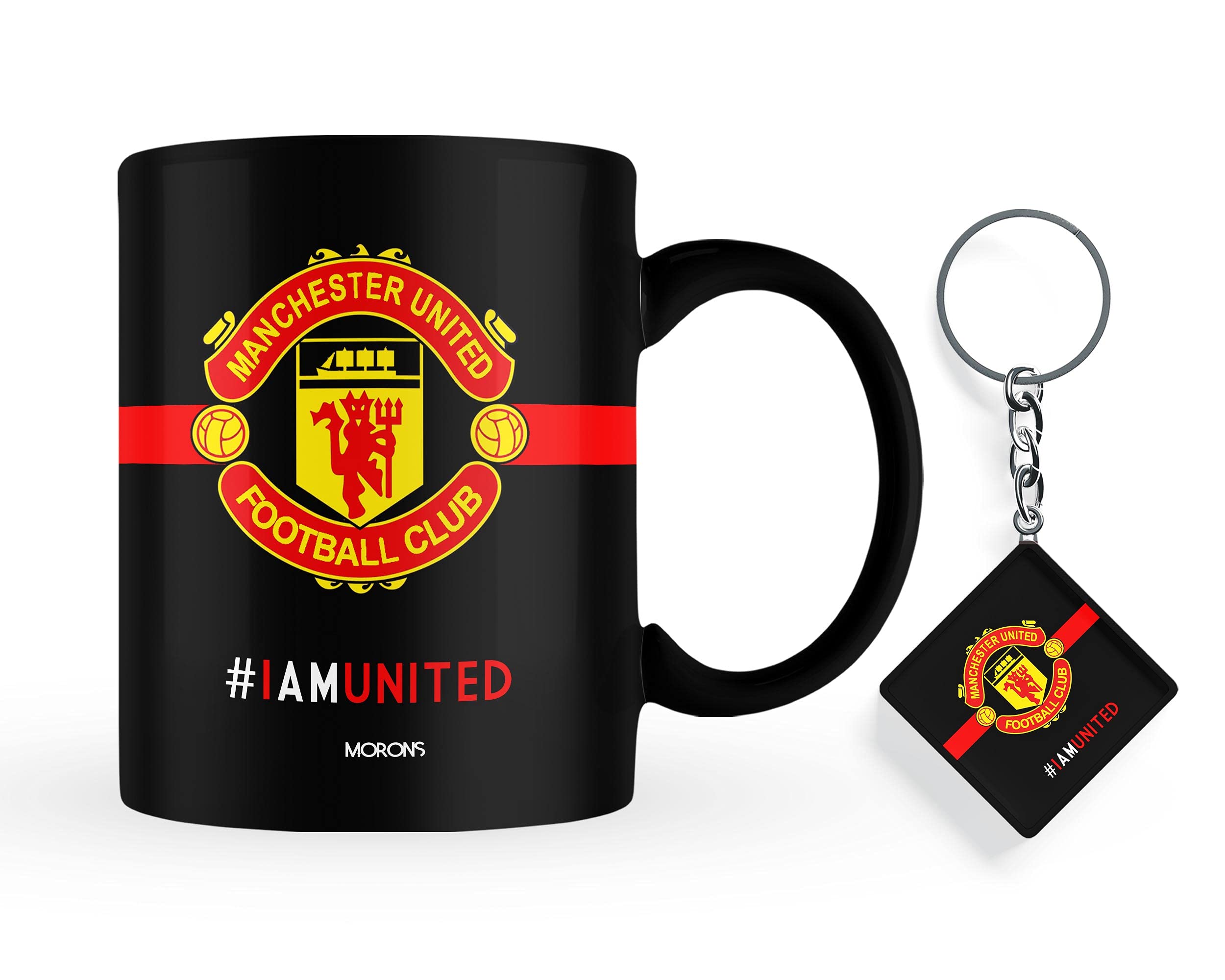 Morons (A Brand Owned By Jbn Printstop) I Am United - Black Coffee Mug