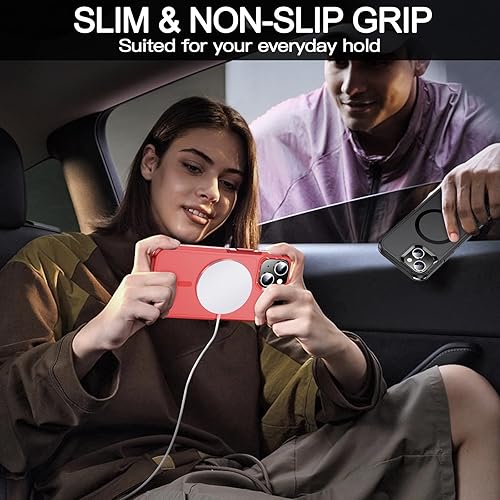 Miniatura 5 de MOZOTER Funda diseñada para i 1 Pro con magnético, rojo