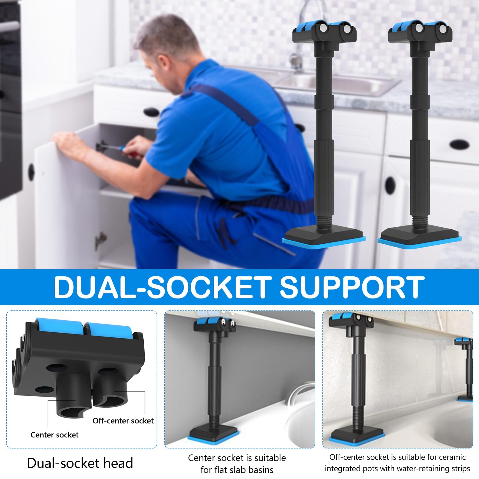 Staffa di sollevamento salva-lavoro, Sollevatore Di Installazione Del Mobile Regolabile In Altezza Jack Da Sollevatore Di Mobili Telescopici Per Casa Bagno Agriturismo Garage Soggiorno
