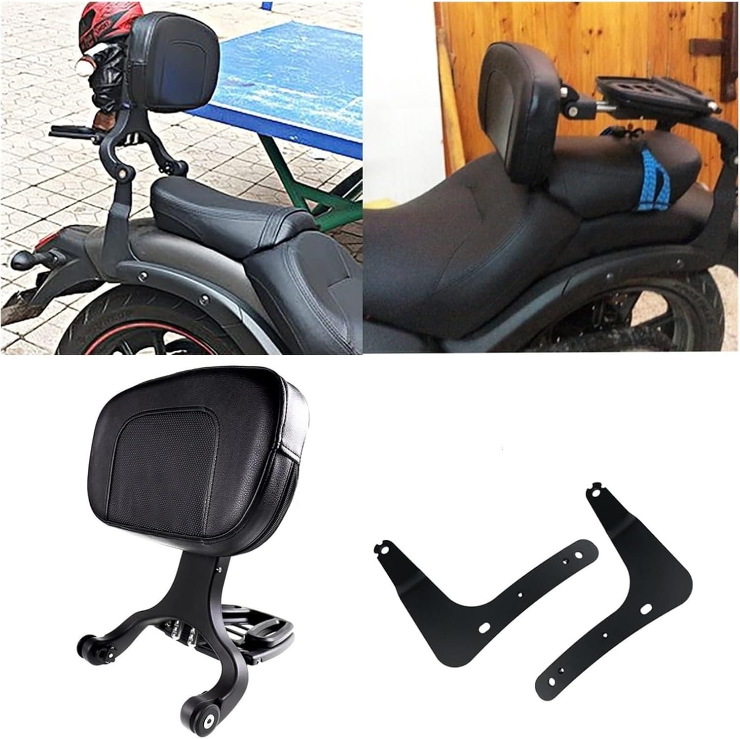 オートバイリアラゲッジ 用 バルカン S EN650 2015-2022 多目的調節可能ドライバー パッセンジャーバックレスト ブラ