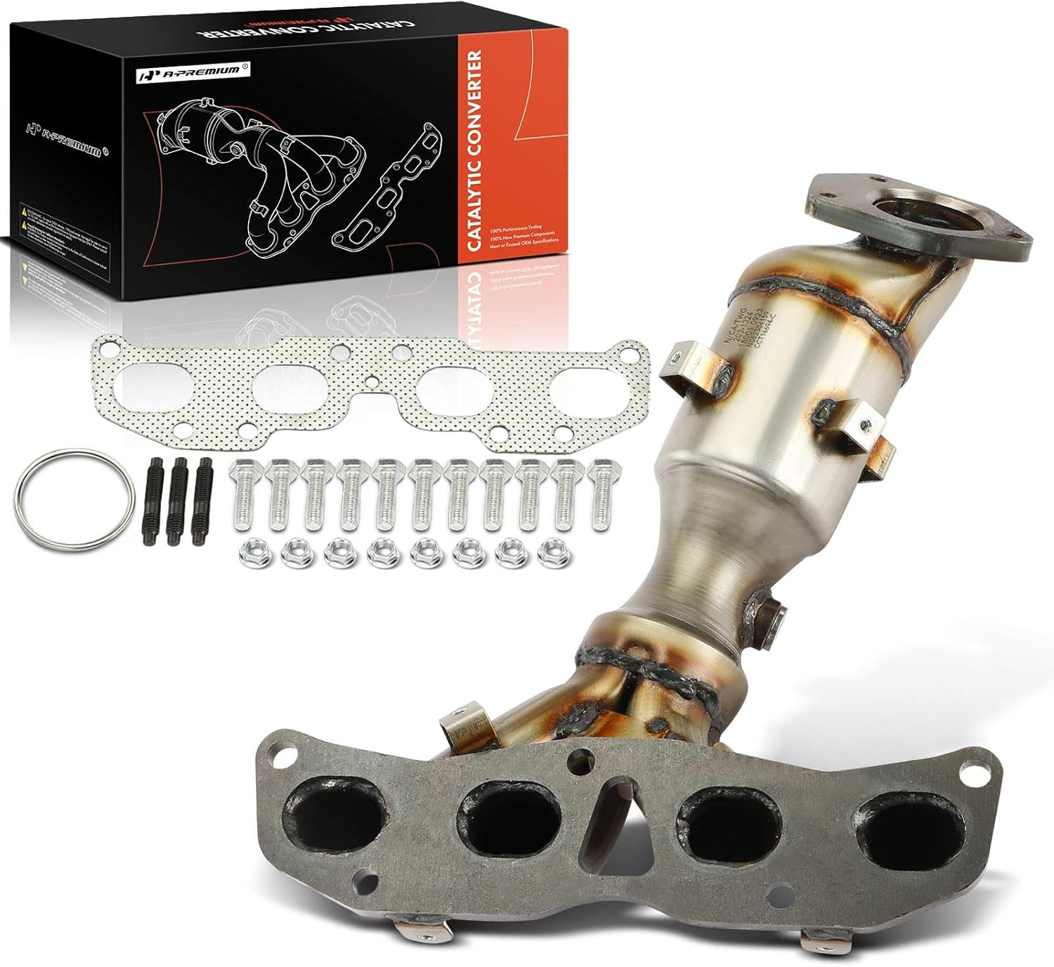 A-Premium Exhaust Manifold Catalytic Converter Kit Direct-Fit Compatible with Nissan Altima 2013-2018, Rogue 2014-2017, 2.5L, EPA Compliant