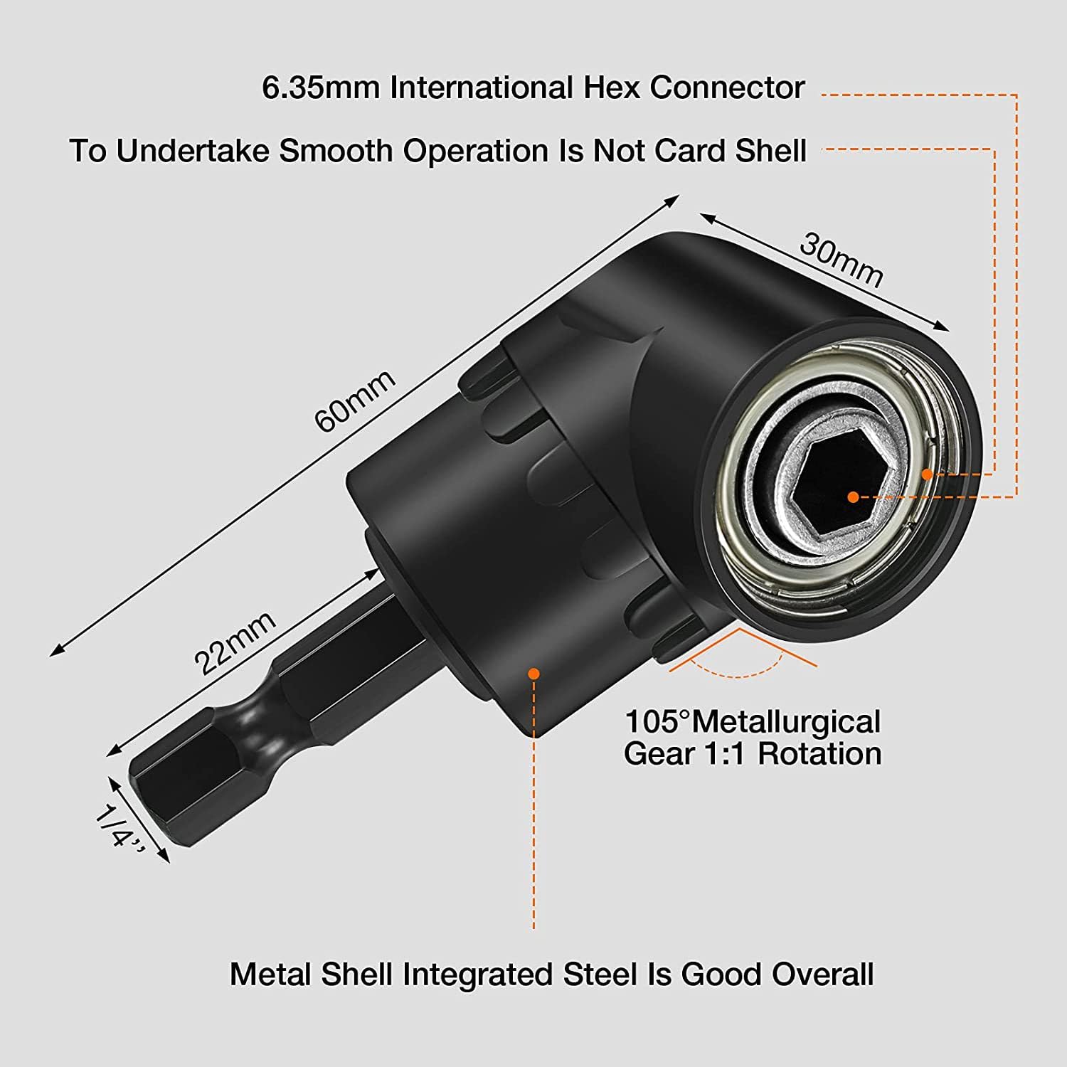 4-in-1 Schlagbohrerverlängerung Set – Mit 360° Magnetischem Bitspitzenhalter & 1/4, 3/8, 1/2 Zoll Adaptern, Für Enge Arbeitsräume