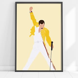 Freddie Mercury Poster - Queen, Yellow Jacket, Minimalist Art Print