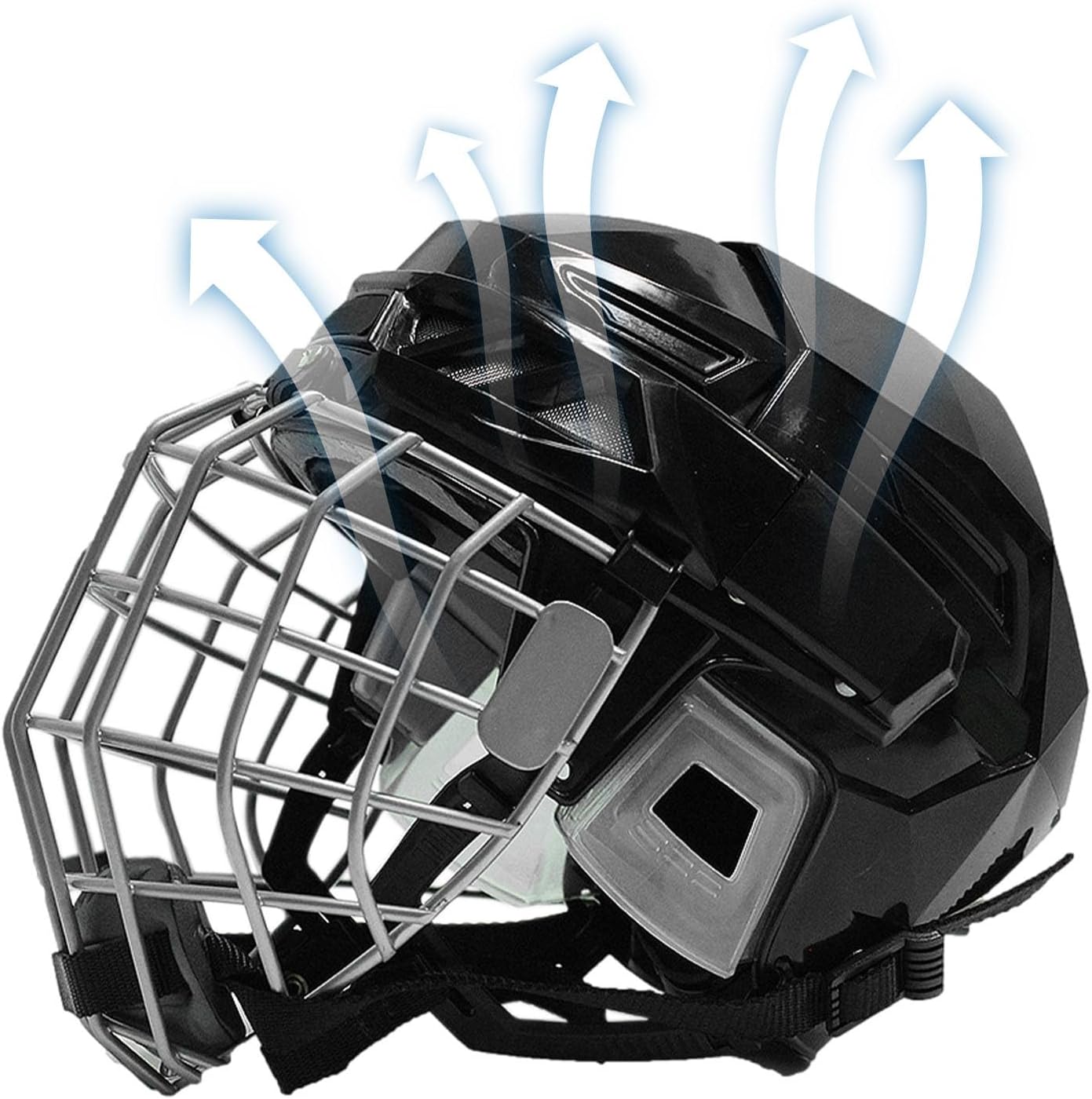 Amazon.co.jp アイスホッケーヘルメット、耐久性のあるアイスホッケー帽子、通気性メッシュデザインのホッケー保護ヘッドギア、フェイス