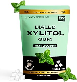 Dialed Xylitol Gum (500 Pieces) | 100% Xylitol | Healthy Dental Gum to P...