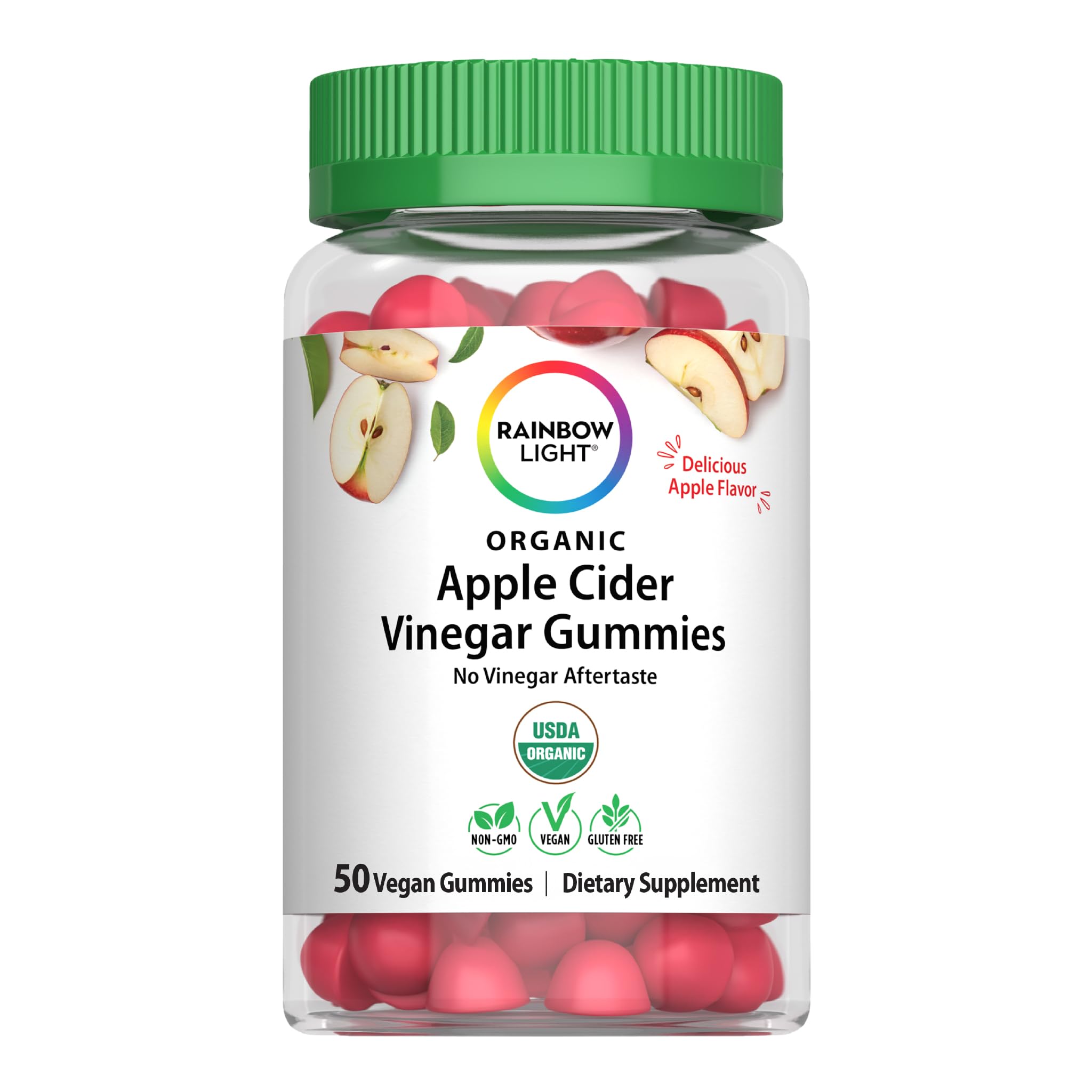 Rainbow Light Apple Cider Vinegar Gummies 500 mg | 50 Count