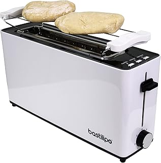 Bastilipo - Firefox - AB900 - toster - długi otwór na dwie szyby o mocy 900 W - funkcja rozmrażania - szuflada na okruchy (2130)