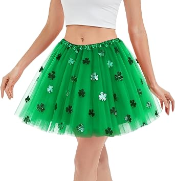 Women Adult Teens Tutu Skirts 4 Layers with Lining Fluffy Tulle Skirt Running Dance Tutus Halloween Costumes