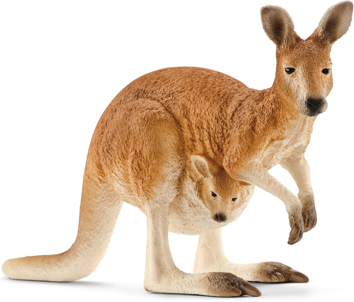 Schleich Wild Life Kangaroo Animal Figurine - Detailed Wild Animal Kangaroo Toy Figure, Durable for Education and Fun Play, Perfect for Boys and Girls, Gift for Kids Ages 3+