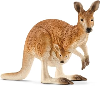 Schleich Wild Life Kangaroo Figurine - Realistic Kangaroo Toy Figure for Kids Ages 3+, Educational Imaginative Play