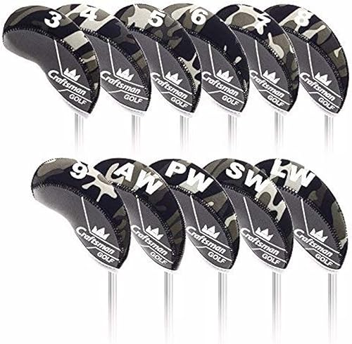 Miniatura 7 de Craftsman Golf Cubierta Protectora de Cabeza de Palo de Golf de Neopreno con Bandera de EE.UU. Wedge Hierro para Callaway, Ping, Taylormade, Cobra