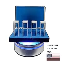 Vista 6 de Cubetas para espectrofotómetro, paquete de 4, absorción celular de espectrómetro de 0.1 fl oz para estudios de absorción UV-VIS, rango de longitud