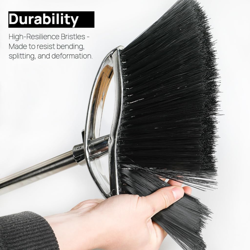 Indoor Soft Bristles Sweeping Broom,Long Handle Kitchen Angle Broom for Floor Cleaning Home Office Hardwood