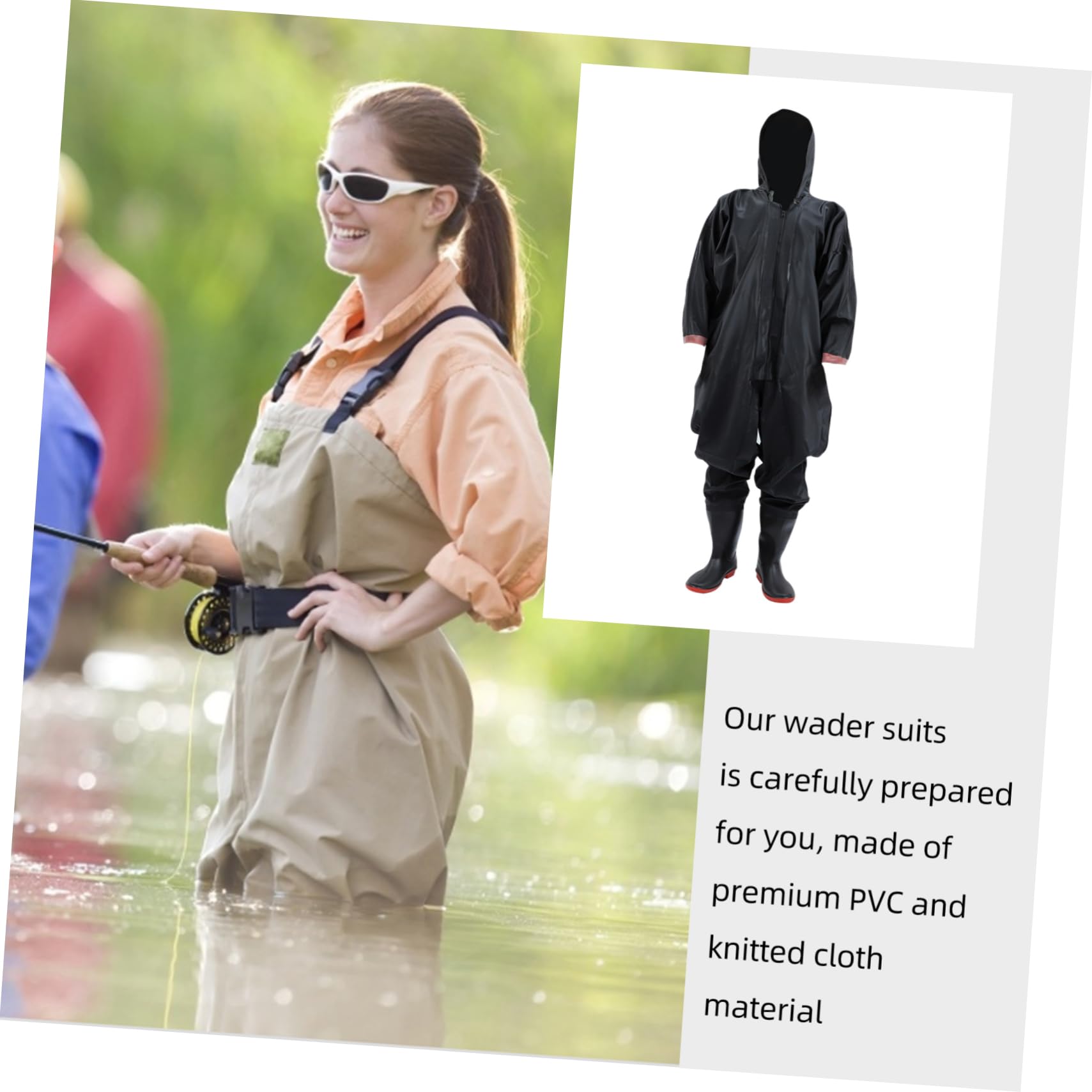YARNOW Trajes De Vadeo para Hombres y Mujeres Impermeables para Exteriores Buceo Pesca Pantalones De Vadeo Trajes De Pesca Vadeo Trajes De Pesca Vadeadores De Pesca Botas
