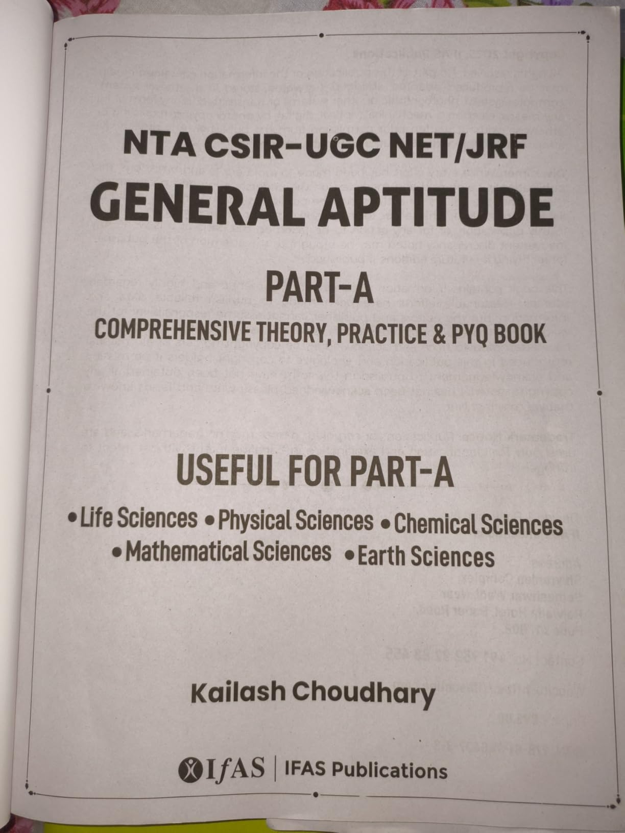 Buy CSIR NET General Aptitude Book 2026 | Part A General Aptitude Book ...