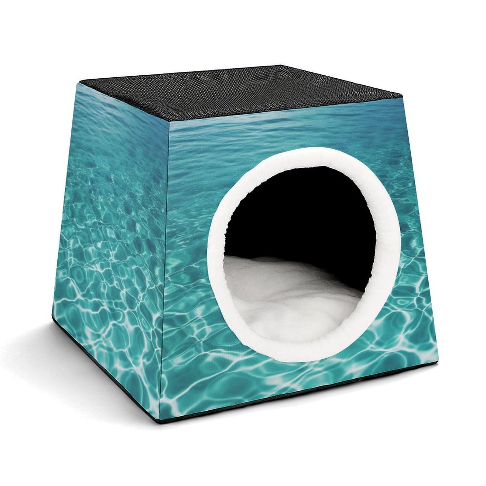 Nichoir confortable contre le froid cabine bleu aqua