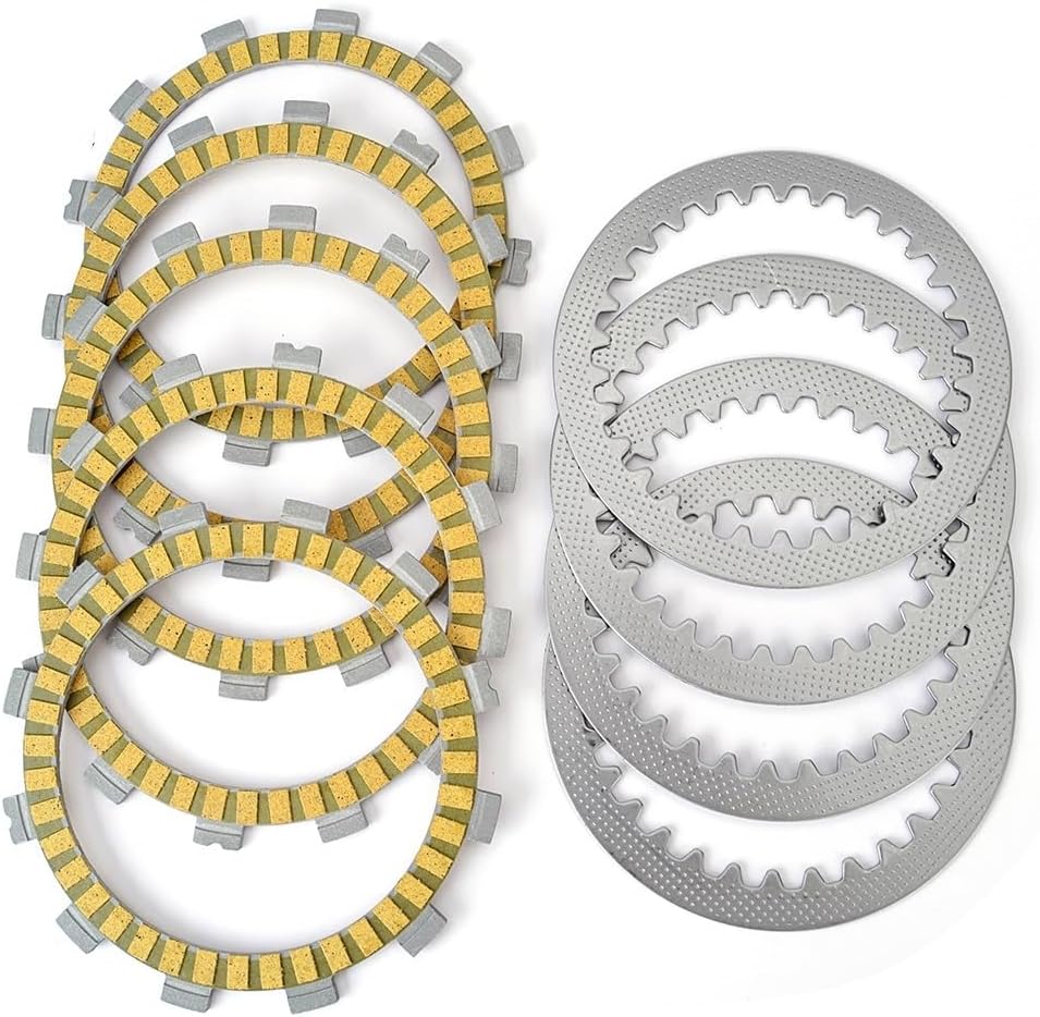 Clutch Friction Disc Plate Kit Fit For KLX125, XTC125, and More - Good Replacement For OEM 13088-S001, 13089-S001