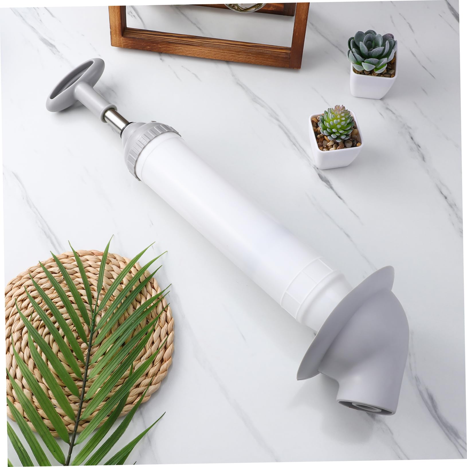 TEHAUX Sturatubi ad Aria Compressa per WC in Acciaio Inossidabile e Pp, ad Alta Pressione, Facile da Usare, per Bagno e Cucina, Vasca e Lavandino