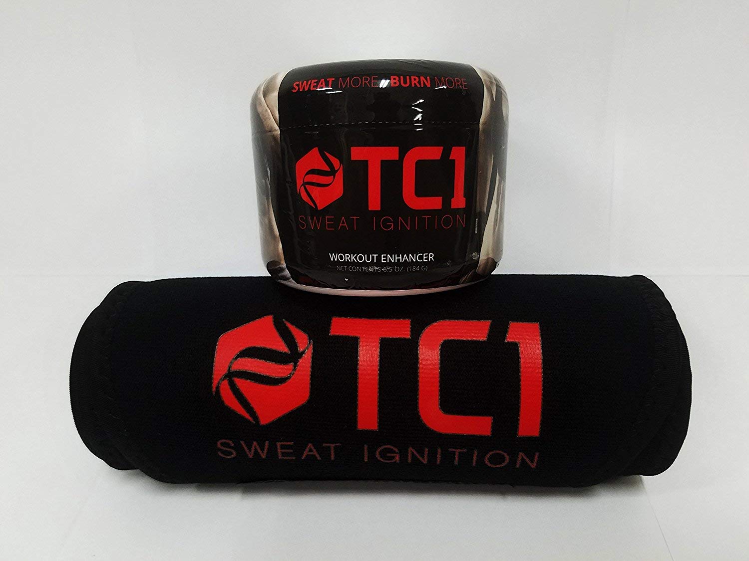 TC1 Waist Belt Bundle with TC1 Advanced Topical Sweat Workout Enhancer with Capsaicin