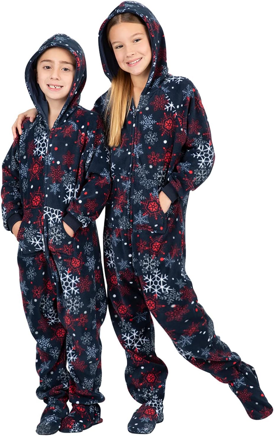 Footed Pajamas - Winter Wonderland Infant Hoodie Fleece One Piece