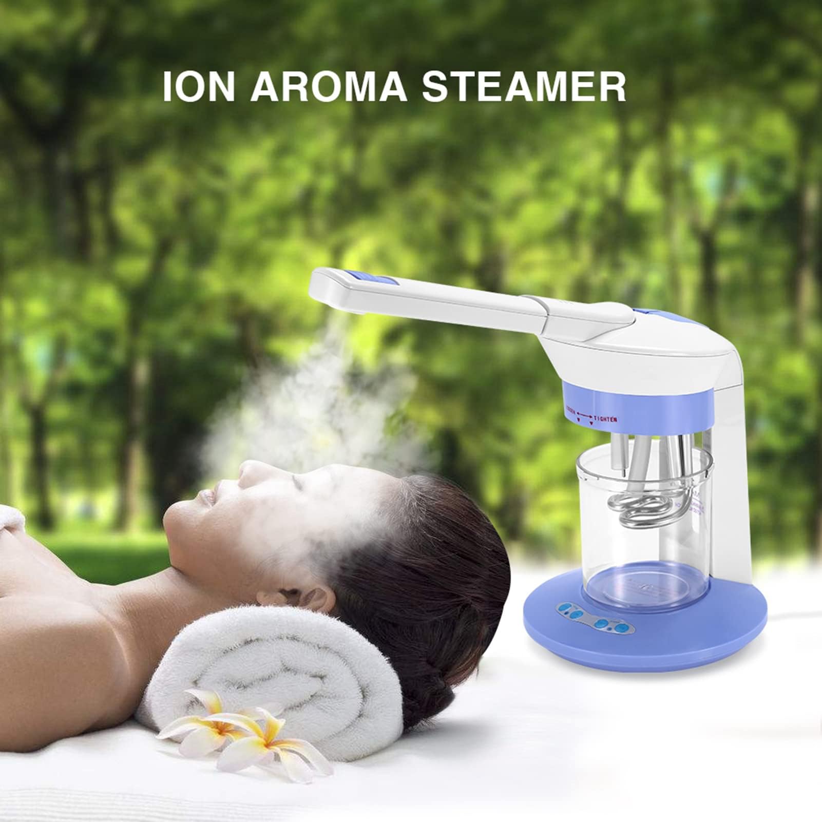 Vaporizador Facial de Ozono 2 en 1, Vaporizador Facial de Spa con Sparyer de Iones para una Limpieza Profunda y Sauna Facial para el Cuidado de la Piel para el Hogar o en el Salón (Enchufe UE 220V)