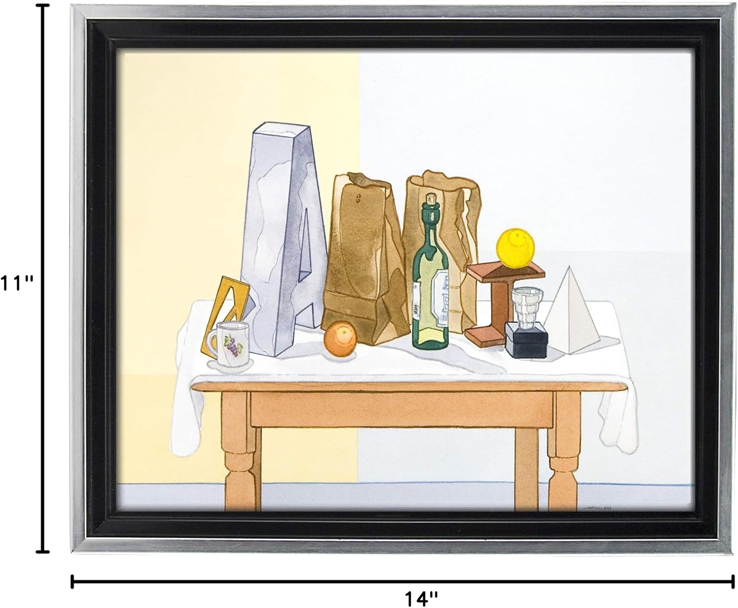 Creative Mark Frame and Canvas Value Set Canvas Frame and Stretched Canvas Bundle 4-Piece Set - 2 Frames & 2 Blank Canvases - [Silver w/Black Sides - 16x20]