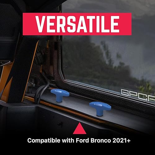 Miniatura 151 de GPCA juego de 6 tornillos estriados de cabeza resistente, de fácil liberación, con tuercas, arandelas y anillos para sujeción para Jeep Wrangler YJ