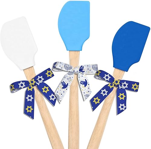 Miniatura 4 de Cintas de Hanukkah de 11 yardas, cintas azules y blancas con estrella de David Menorá, cinta decorativa de grogrén de Janucá, Januka, Navidad,