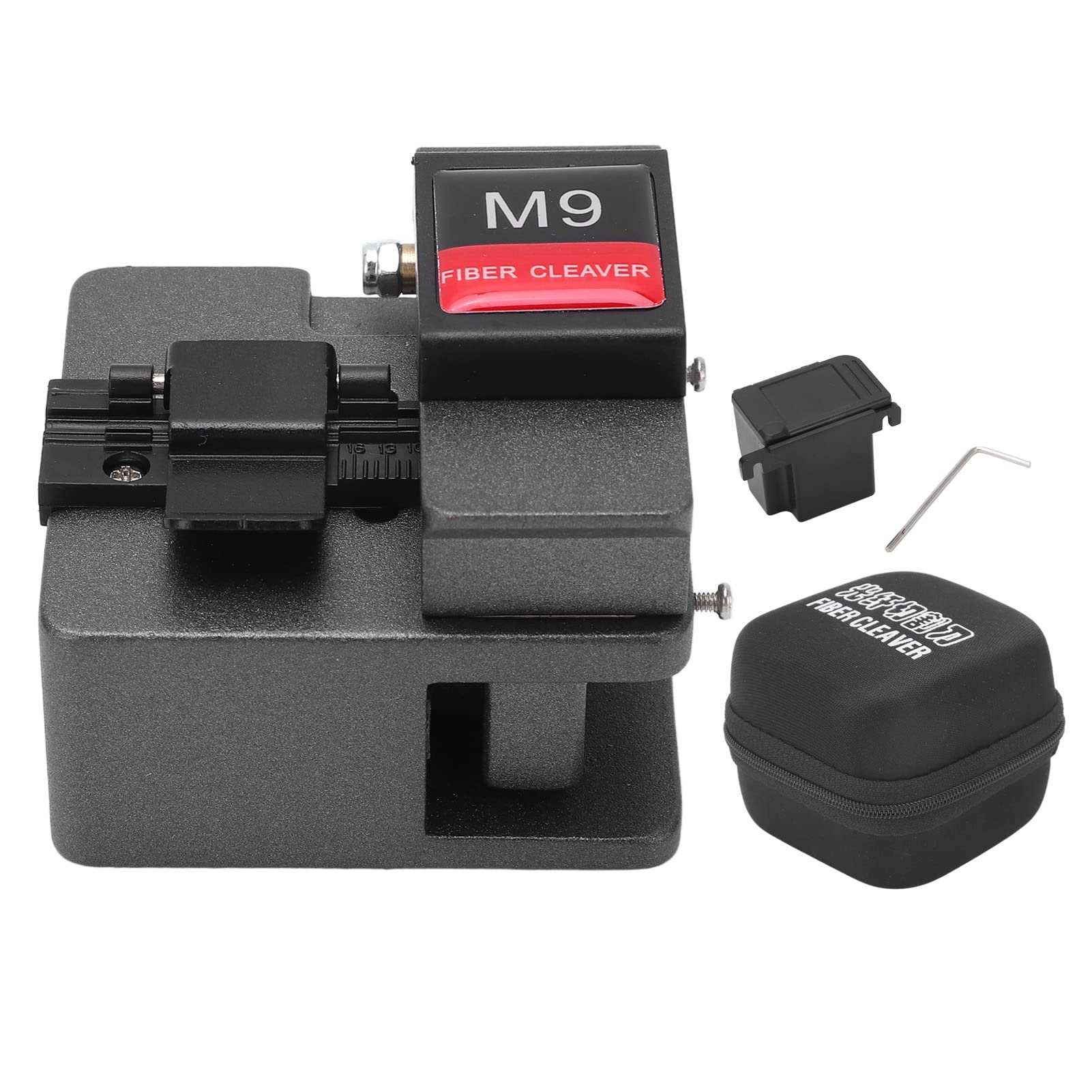 M9 Optical Fiber Cleaver, High Precision Fiber Optic Cable Cutting Machine, 3 in 1 Fixture with Tungsten Steel Blade, Automatic Return for 0.25mm to 0.9mm Fiber, Ideal