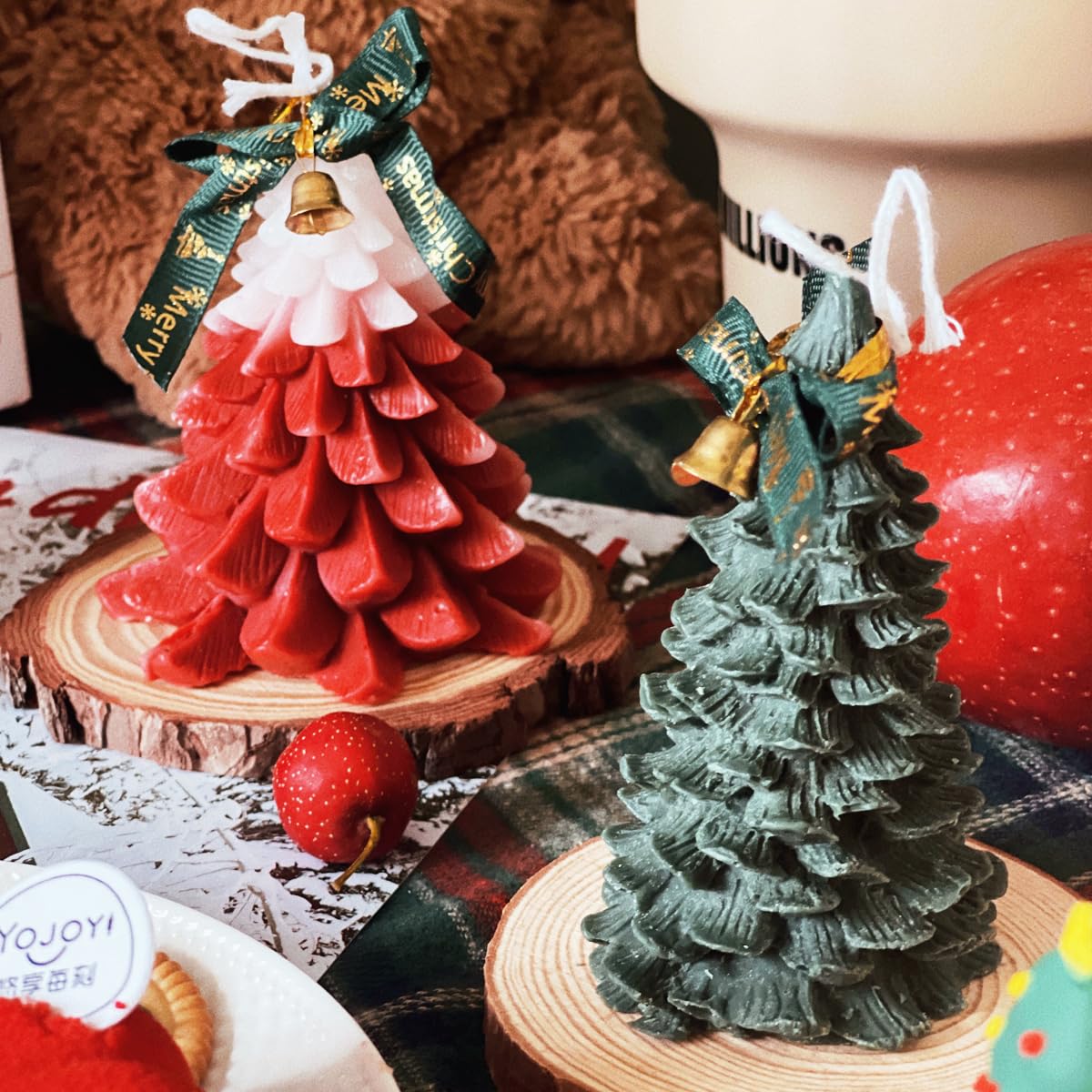 Moules En Silicone Pour Bougies De Noël - Forme Sapin, Kit DIY Avec Mèches Et Accessoires - Création Bougies Parfumées