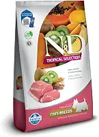 N&D Tropical para Cães Adultos de Raças Mini e Pequenas Sabor Suíno, Cereais e Frutas Tropicais 2,5Kg