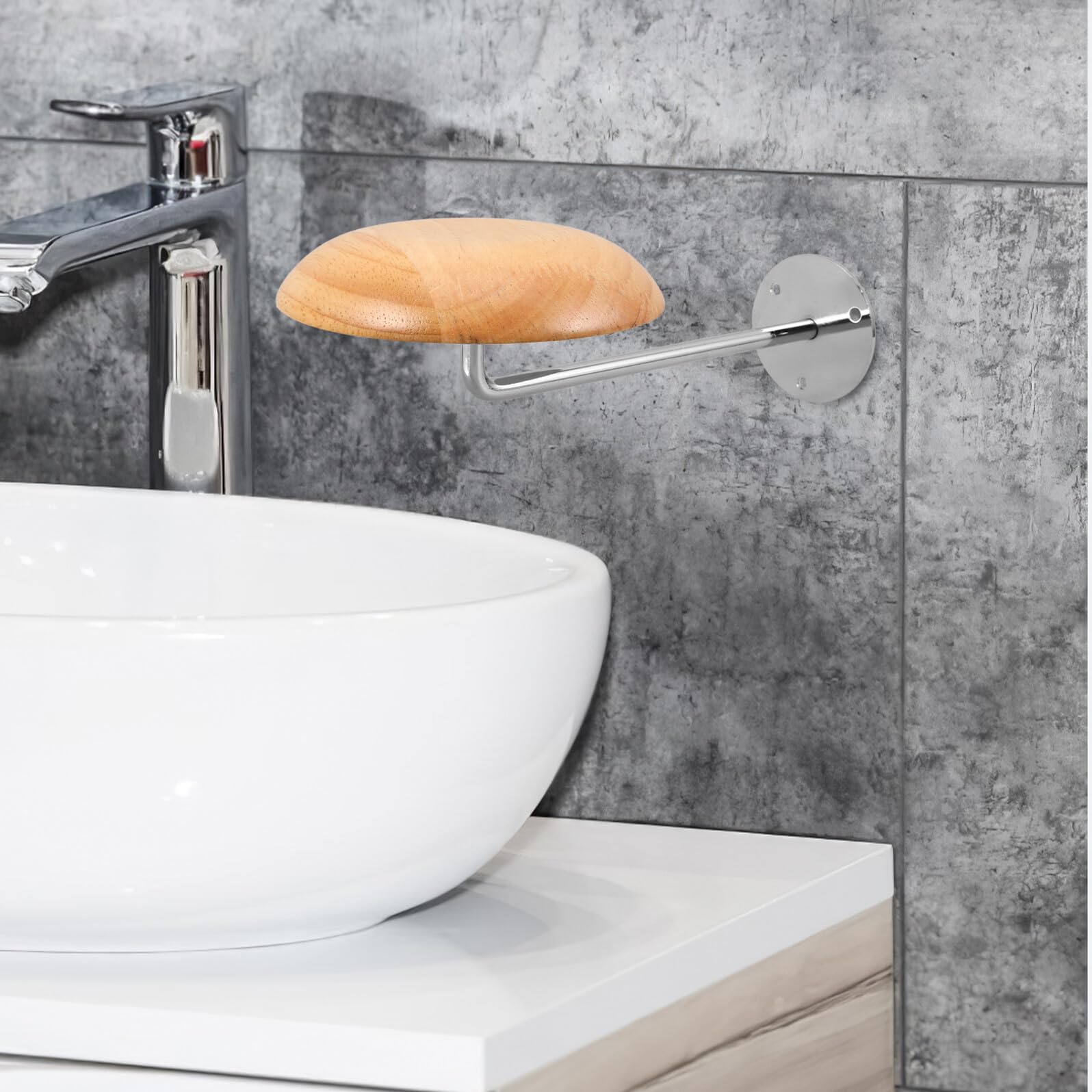 Perchero de Pared para Sombreros de Madera Maciza Ganchos Plateados Soporte Desmontable para Gorras de Béisbol y Cascos Organizador Multiusos para Dormitorios y Tiendas
