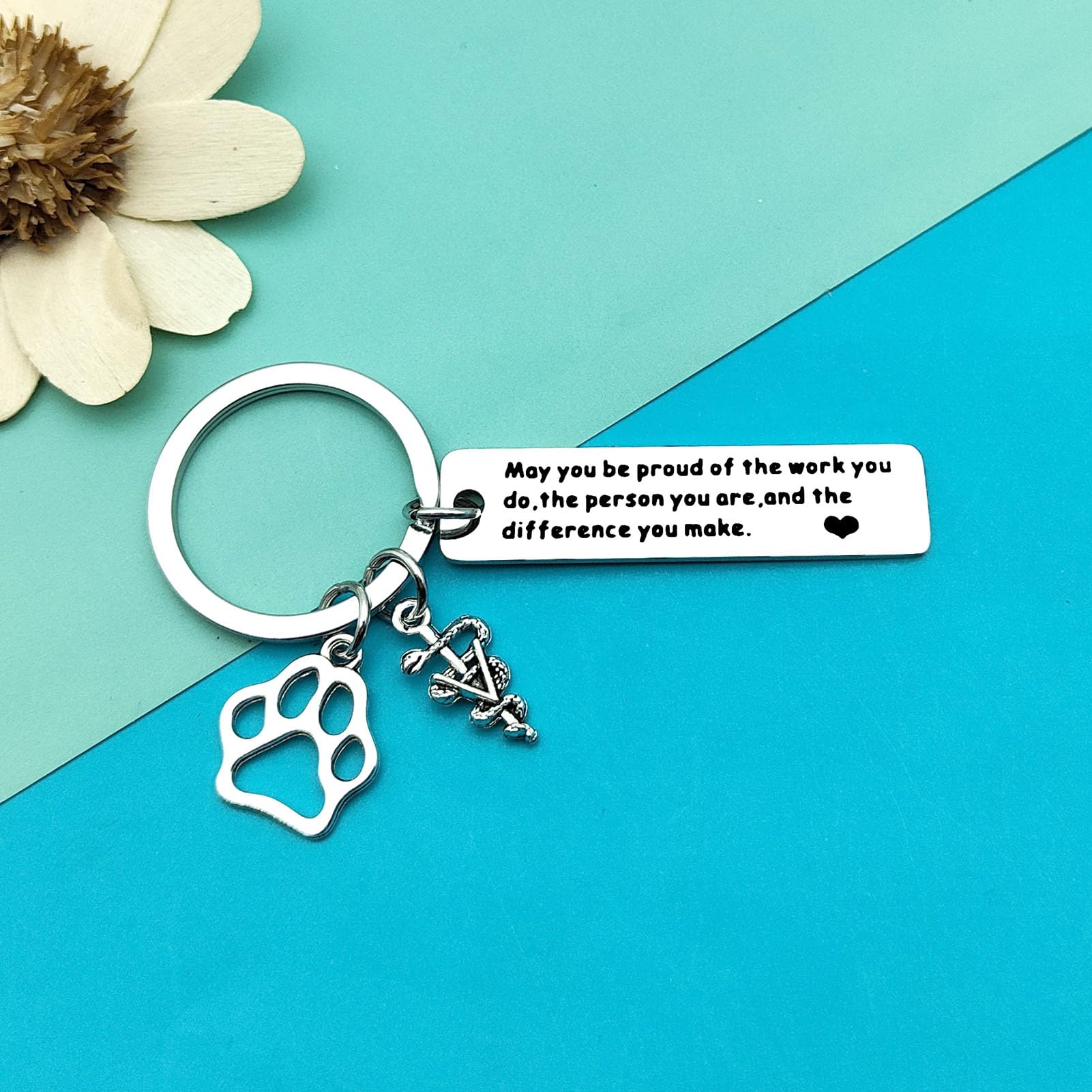 Veterinarian Appreciation Gifts Vet Tech Keychain Thank You Jewelry Veterinary Student Graduation Gift Animal Lovers Jewelry Veterinary Nurse Assistant Keychain Coworker Gifts Thanksgiving Day Gift