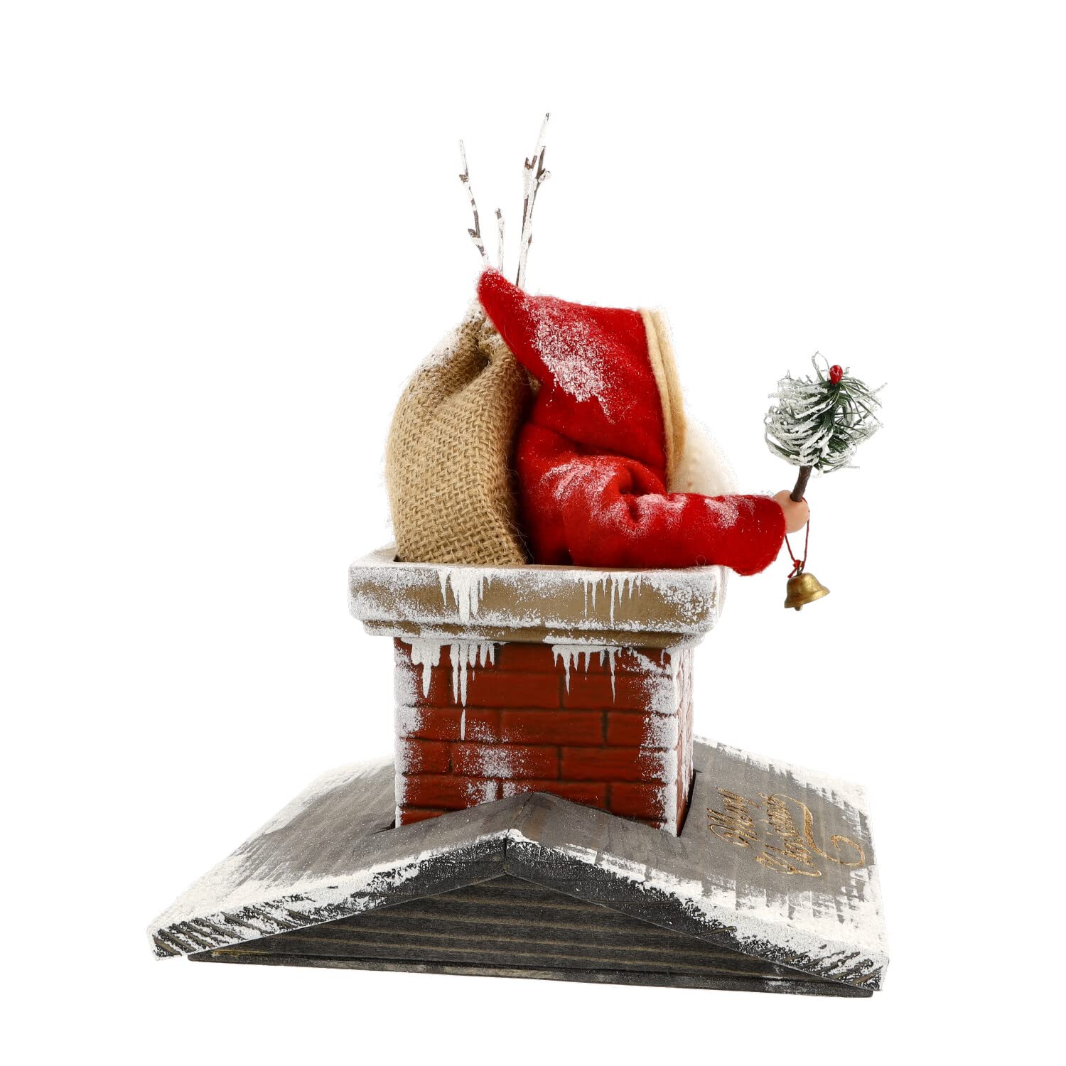 Marolin Weihnachtsmann im Schornstein auf Dach