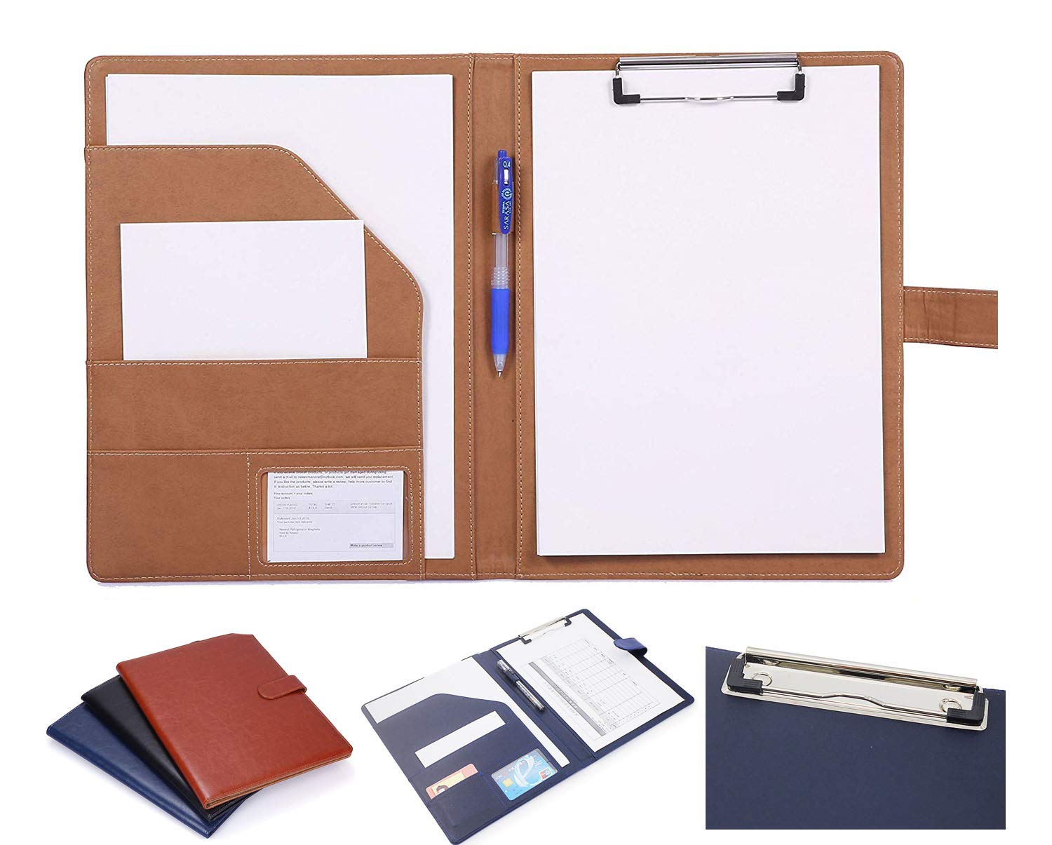 Buy Dproptel PU Leather A4 Clipboard Business Portfolio Padfolio File