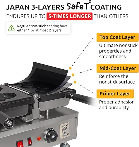 Miniatura 2 de Generic Máquina de panadería eléctrica antiadherente comercial de 110 V 220 V para hacer gofres de oso Taiyaki