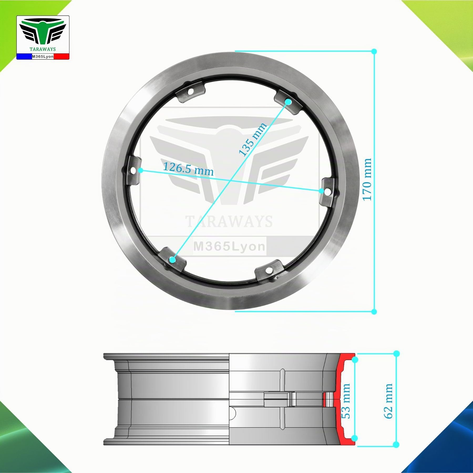 Cerchio posteriore compatibile con monopattino elettrico Dualtron mini e Dualtron Togo e Pop(2 pezzi)