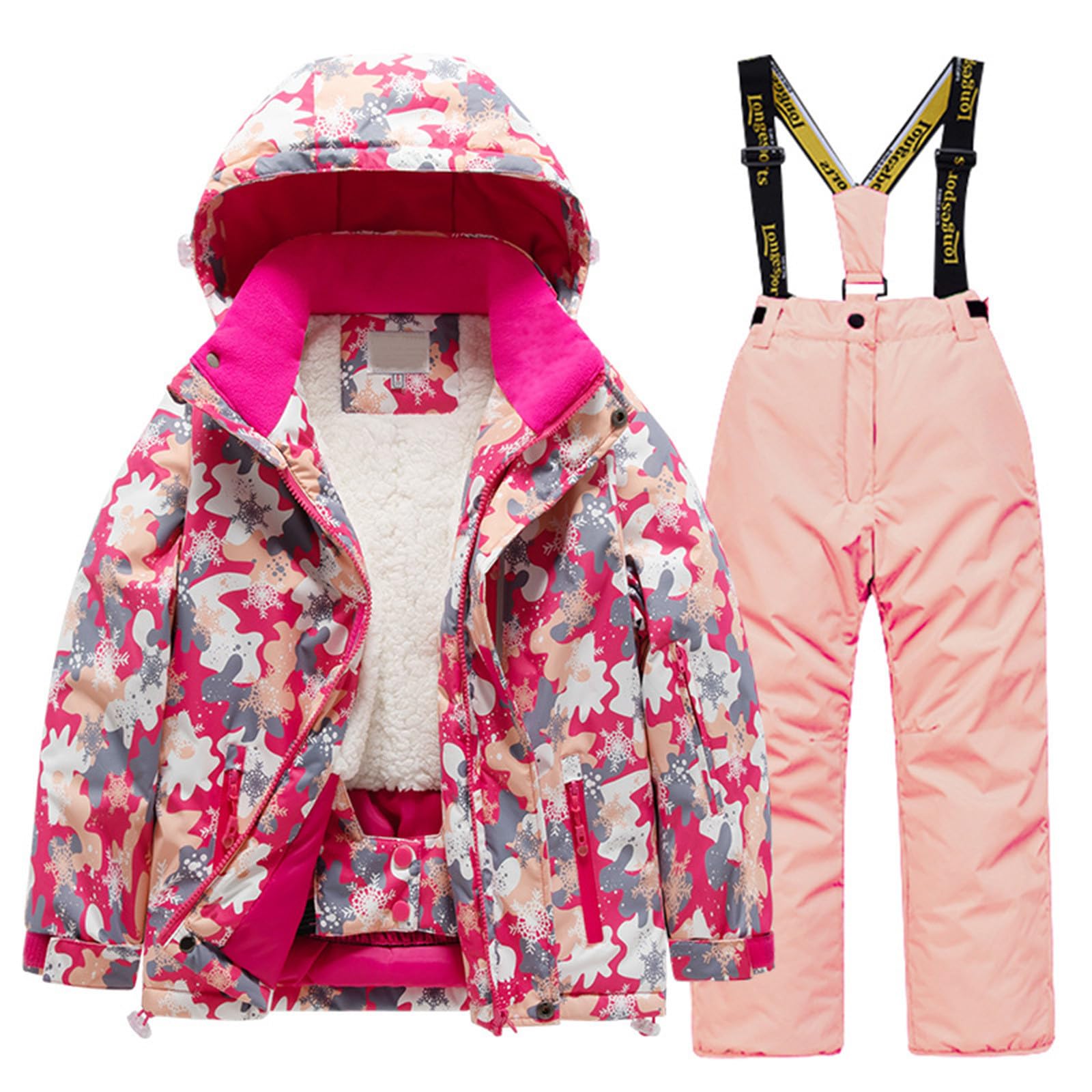 Genérico Conjunto de Esquí con Chaqueta y Pantalón Térmico para Niño Equipamiento Deportivo Aislamiento Térmico Actividades Nieve