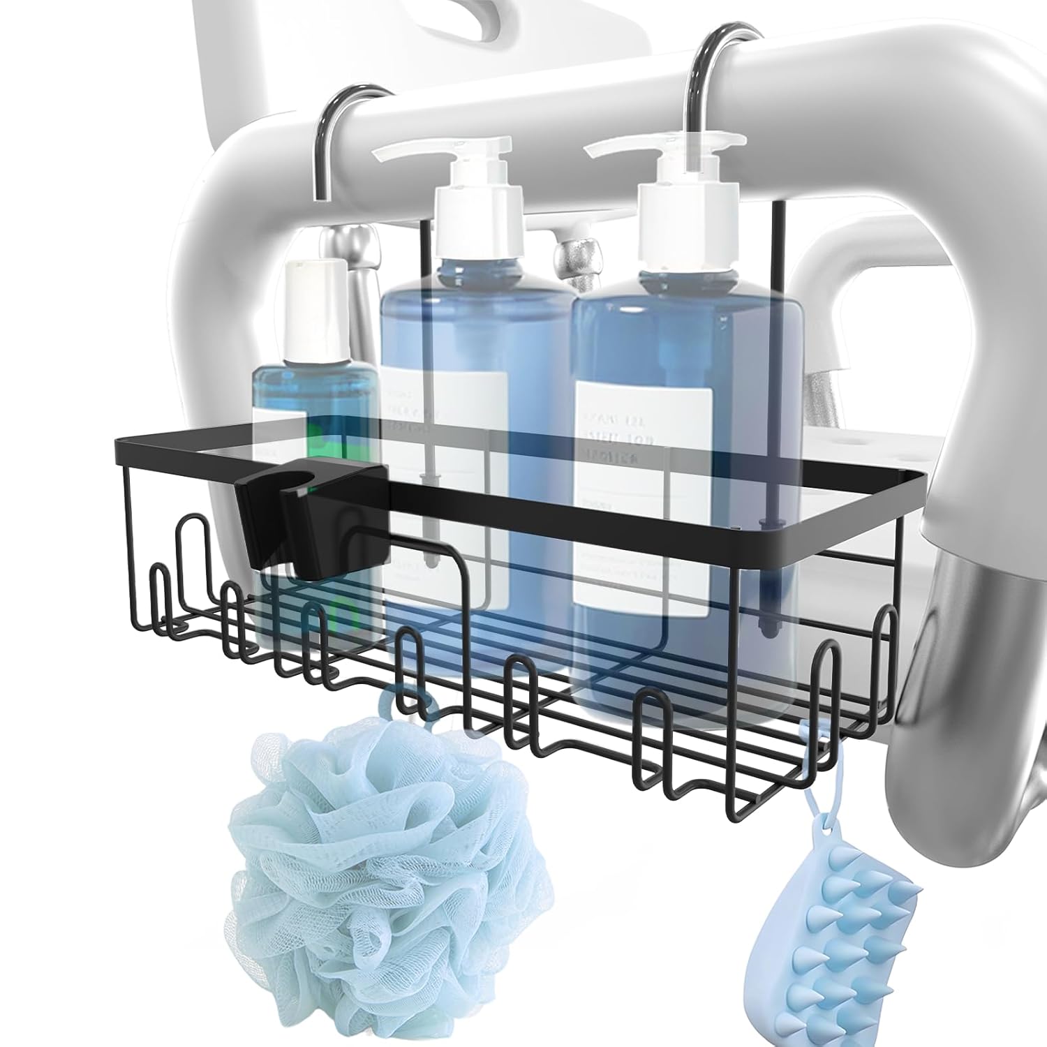 Codonen Shower Caddy Hanging Showers Organizer Rack with Hooks for Bath Chair for Seniors Elderly Pregnant Patient Gifts