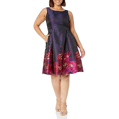 Adrianna Papell Border Jacquard Dress Women